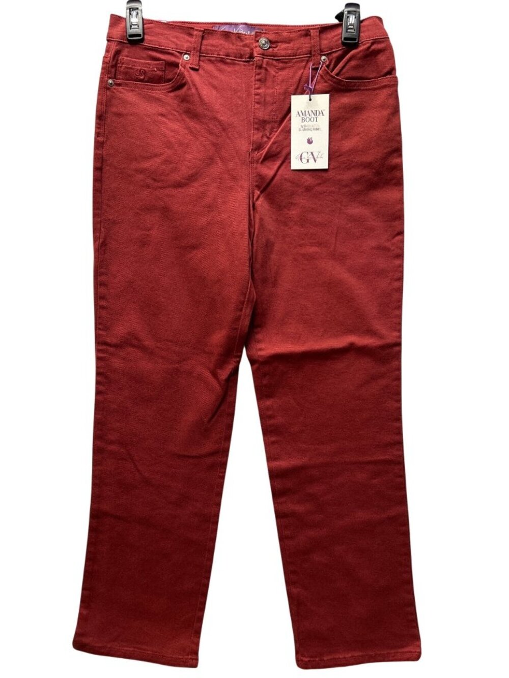 Gloria Vanderbilt Womens Size 12P AVERAGE BOOT Cut Red Jeans Cotton Blend